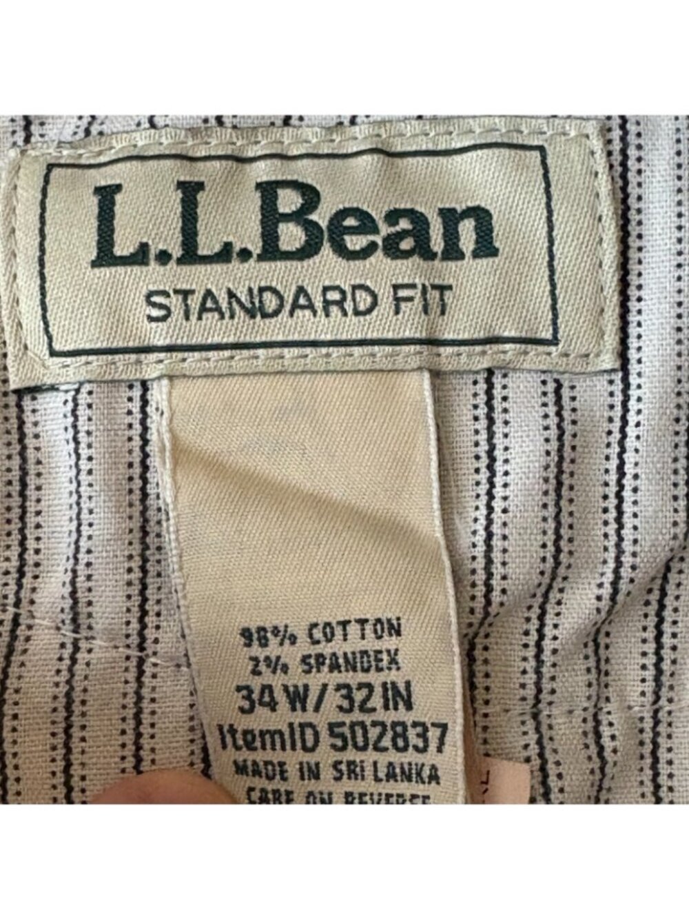 LL Bean Stretch Country Corduroy Pants Mens 34x32 Standard Fit Brown 5 Pocket - Picture 9 of 10